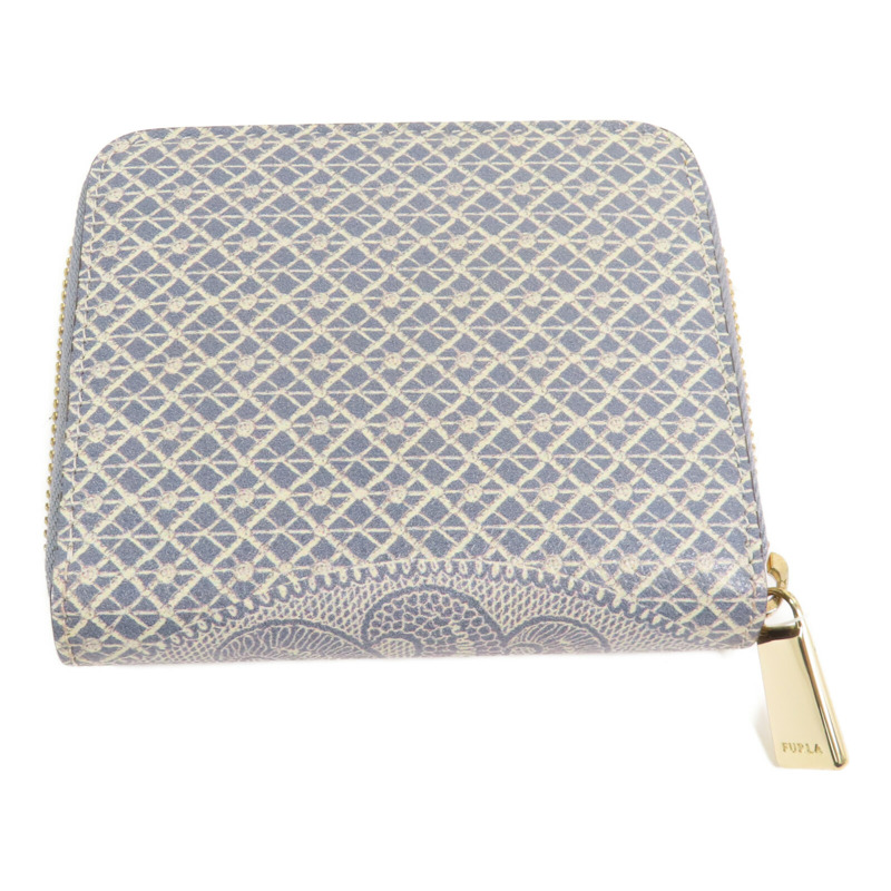 Longchamp 牛皮皮革Small Round Wallet金扣拉鏈短錢包-1