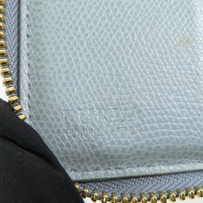 Longchamp 牛皮皮革Small Round Wallet金扣拉鏈短錢包-10