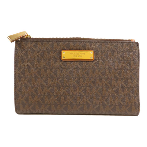 Michael Kors 塗層帆布Long Wallet金扣長錢包