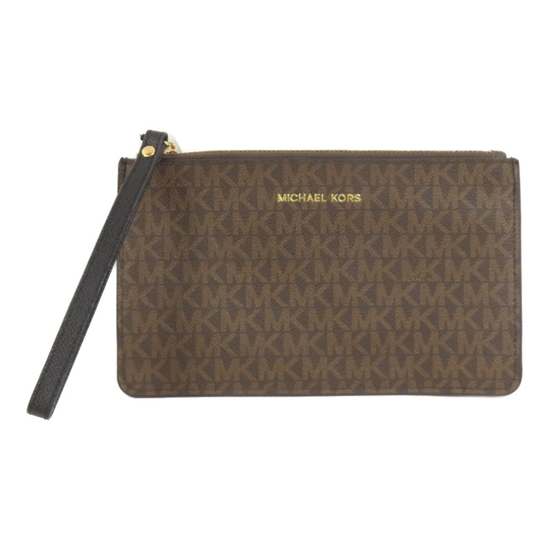 Michael Kors 塗層帆布Pouch金扣手拿包-0