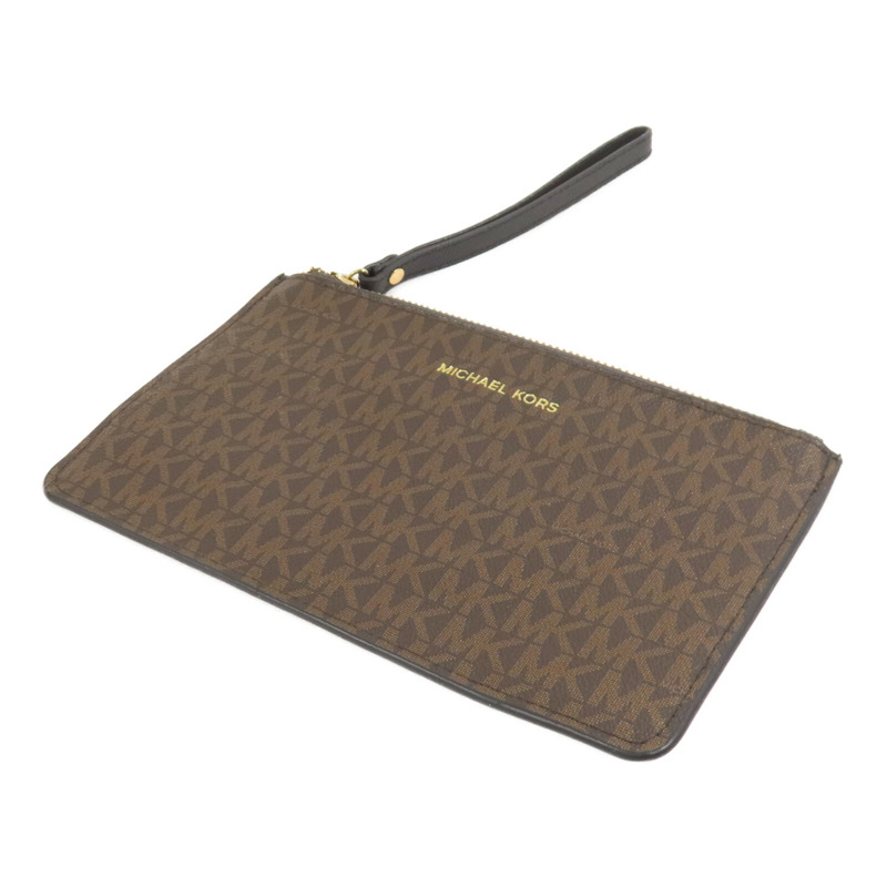 Michael Kors 塗層帆布Pouch金扣手拿包-2