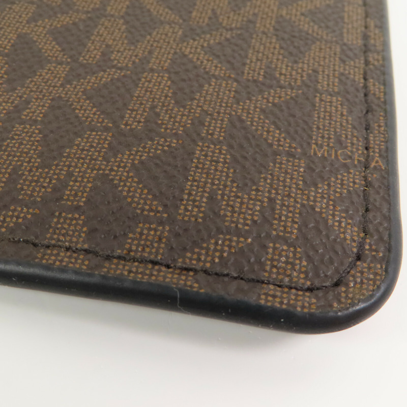 Michael Kors 塗層帆布Pouch金扣手拿包-5