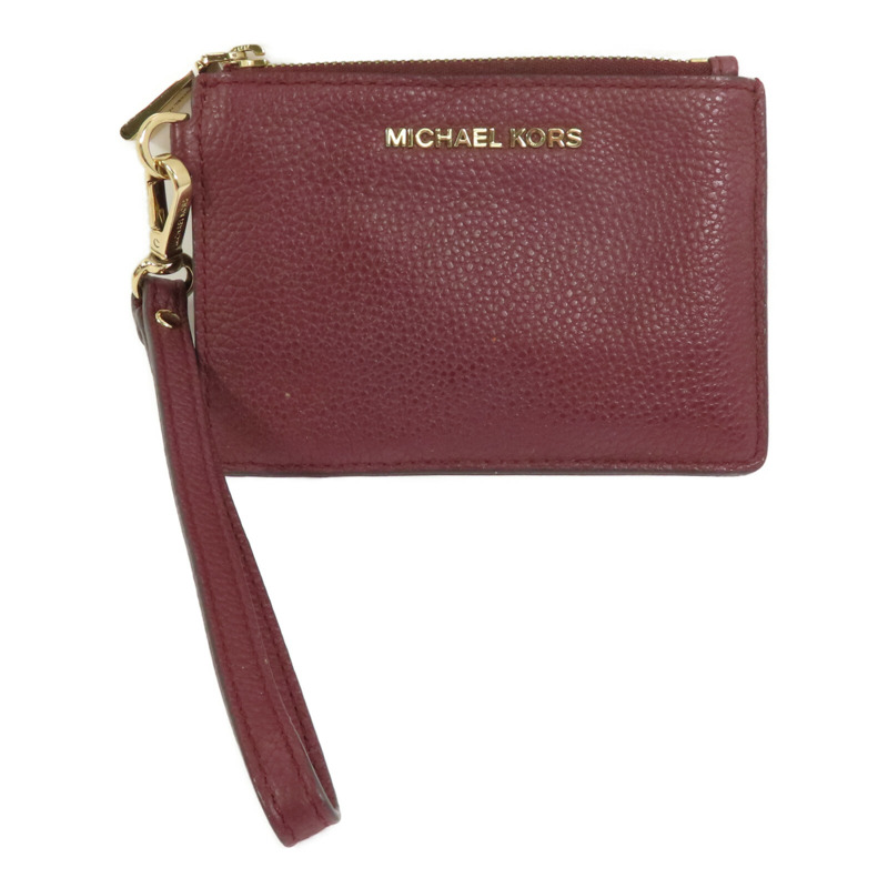 Michael Kors 牛皮皮革Card Case with Handle金扣卡套-0