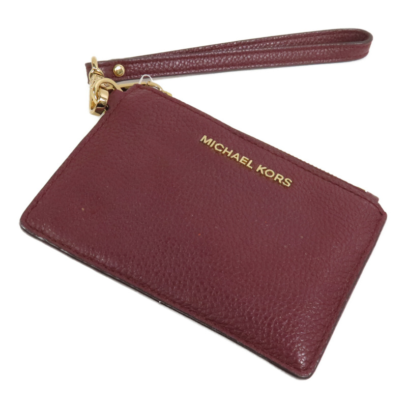 Michael Kors 牛皮皮革Card Case with Handle金扣卡套-2