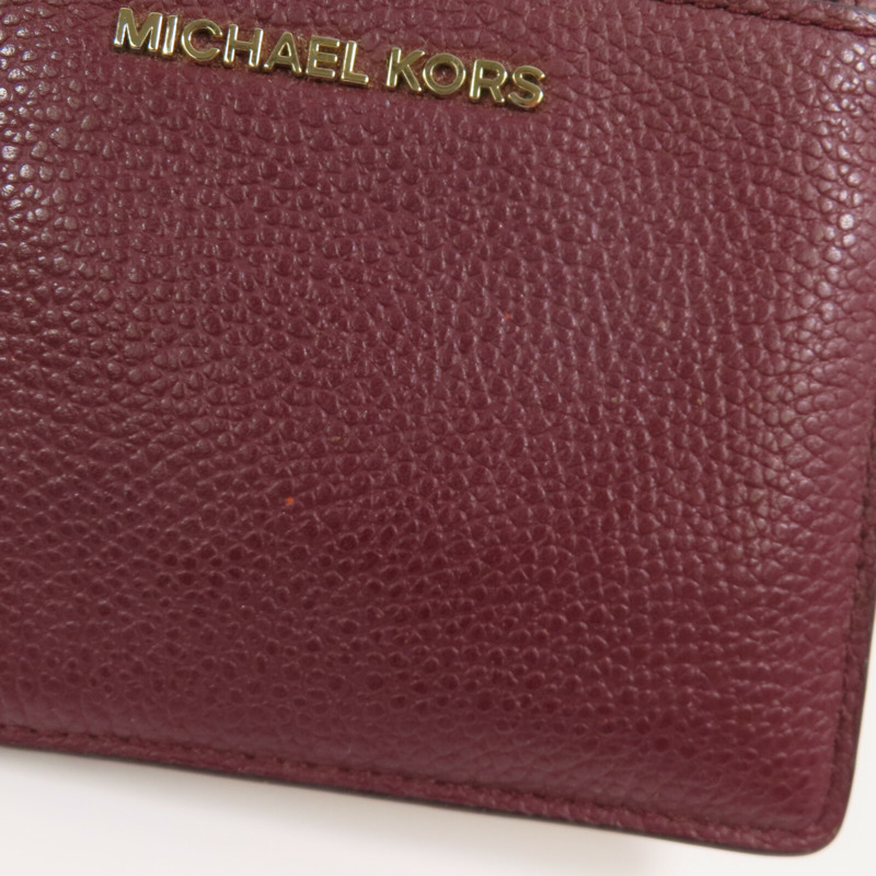 Michael Kors 牛皮皮革Card Case with Handle金扣卡套-5
