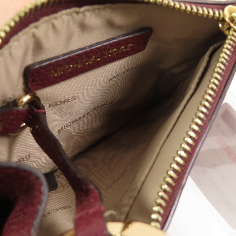 Michael Kors 牛皮皮革Card Case with Handle金扣卡套-8