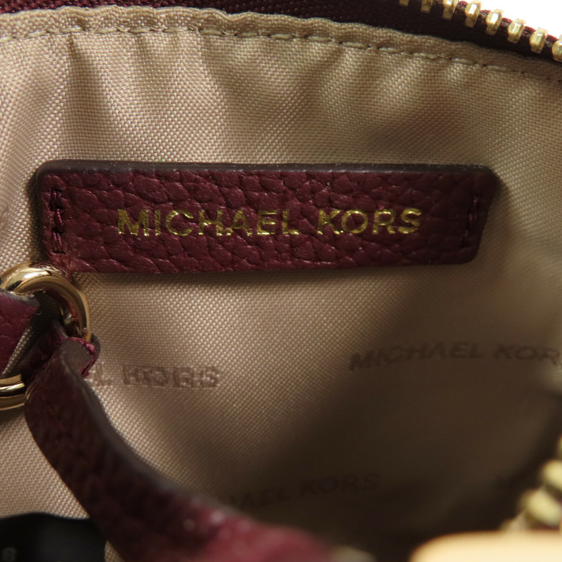 Michael Kors 牛皮皮革Card Case with Handle金扣卡套-9