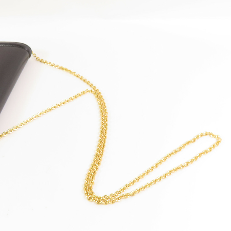 Salvatore Ferragamo 牛皮皮革Wallet On Chain金扣鏈帶肩背袋-5