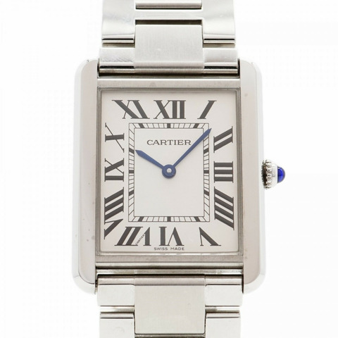 卡地亞 Tank Solo LM W5200014 銀色錶盤男士腕錶