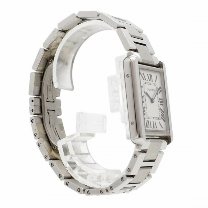 卡地亞 Tank Solo LM W5200014 銀色錶盤男士腕錶-2