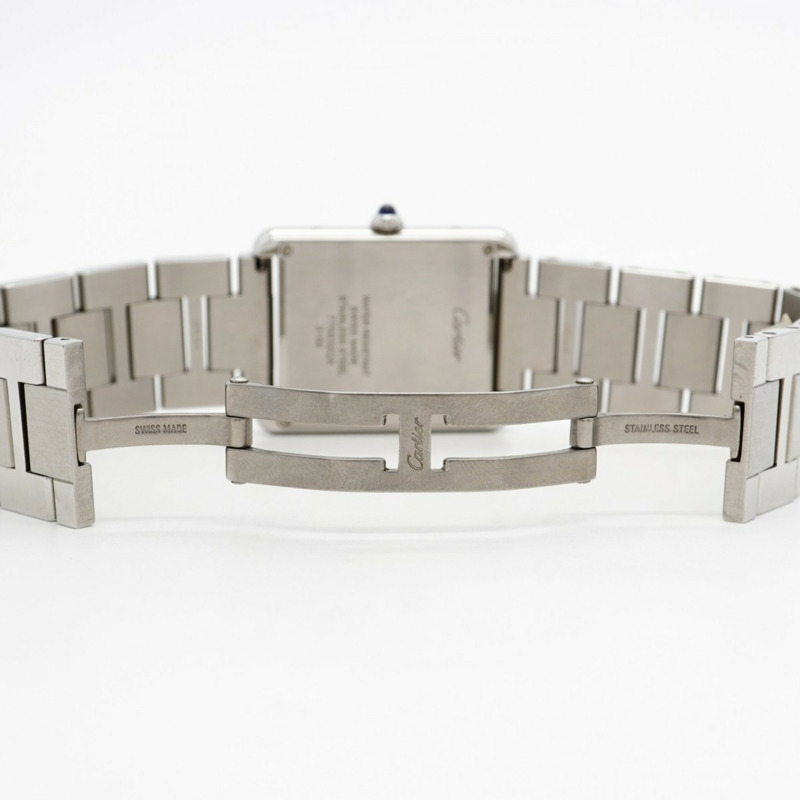 卡地亞 Tank Solo LM W5200014 銀色錶盤男士腕錶-3