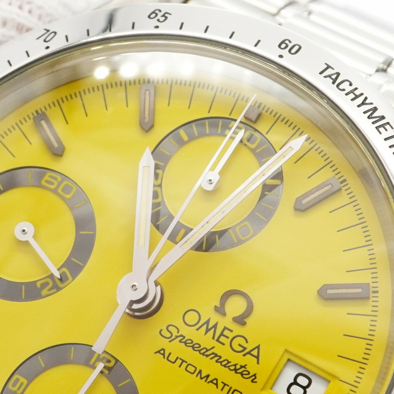 歐米茄超霸系列3511.12黃色錶盤男士腕錶-7
