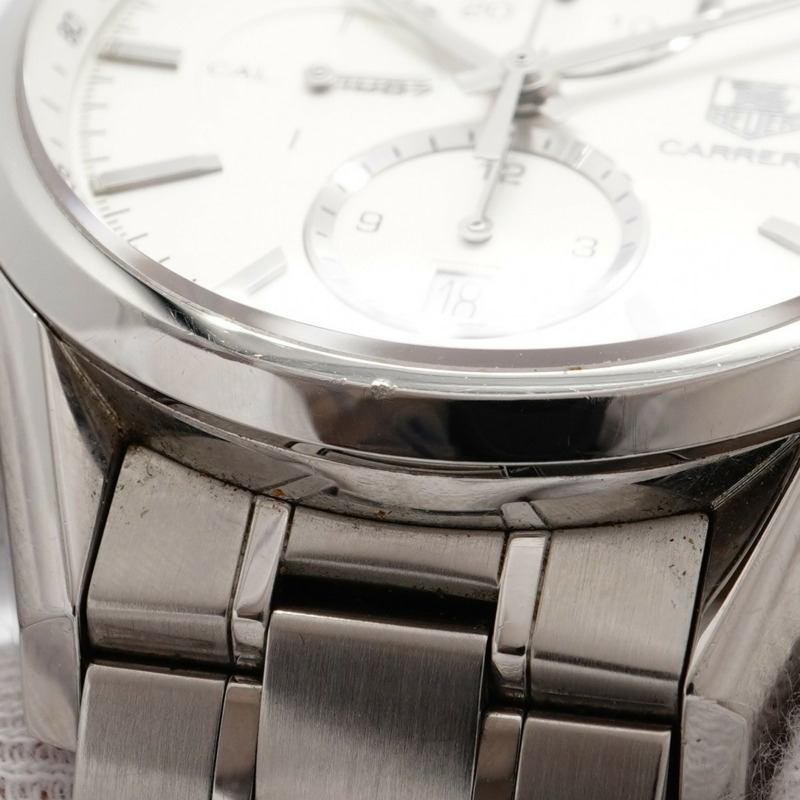 TAG Heuer 豪雅卡萊拉系列 CAR2111 銀色錶盤男士腕錶-7