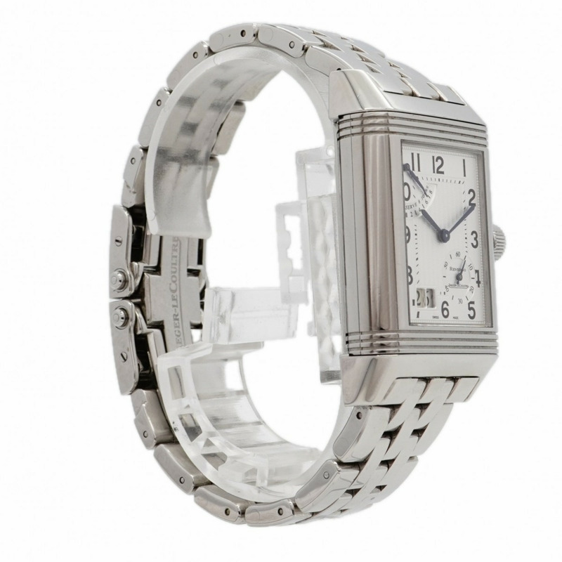 積家 Reverso Grand Date 240.8.15 銀色錶盤男士腕錶-2