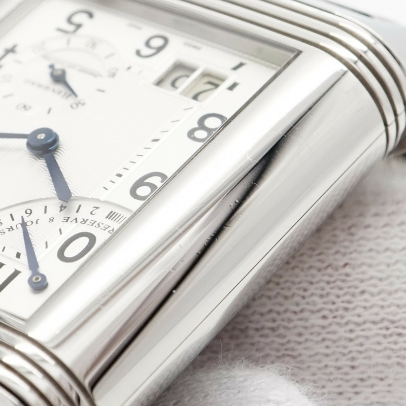 積家 Reverso Grand Date 240.8.15 銀色錶盤男士腕錶-6