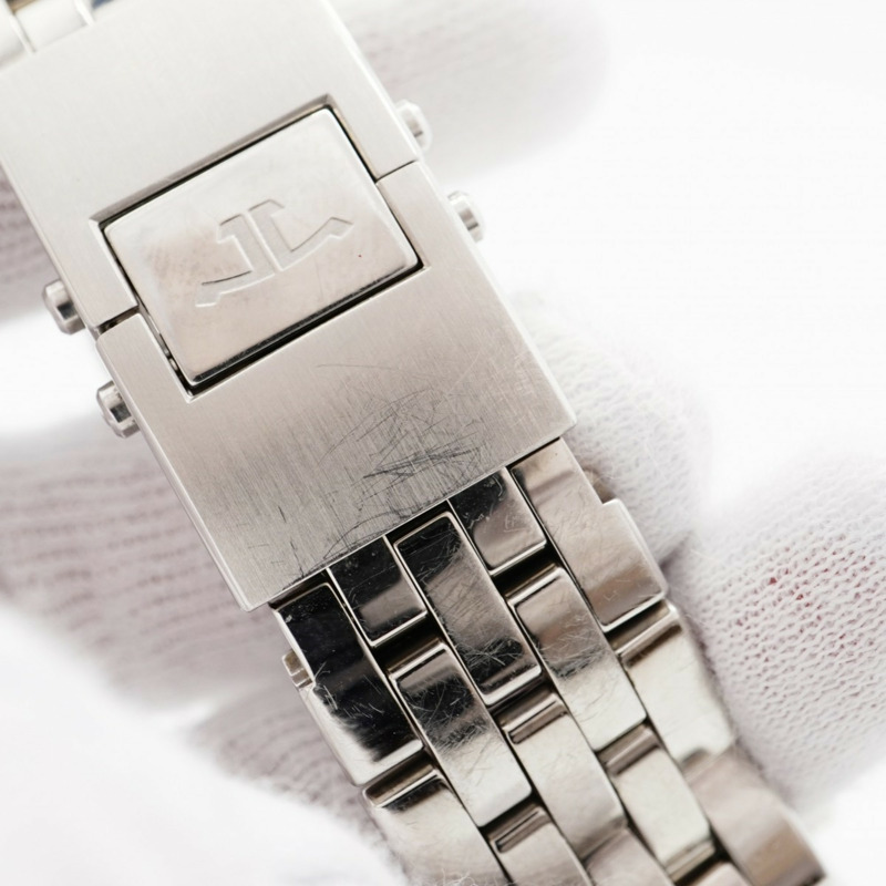 積家 Reverso Grand Date 240.8.15 銀色錶盤男士腕錶-9