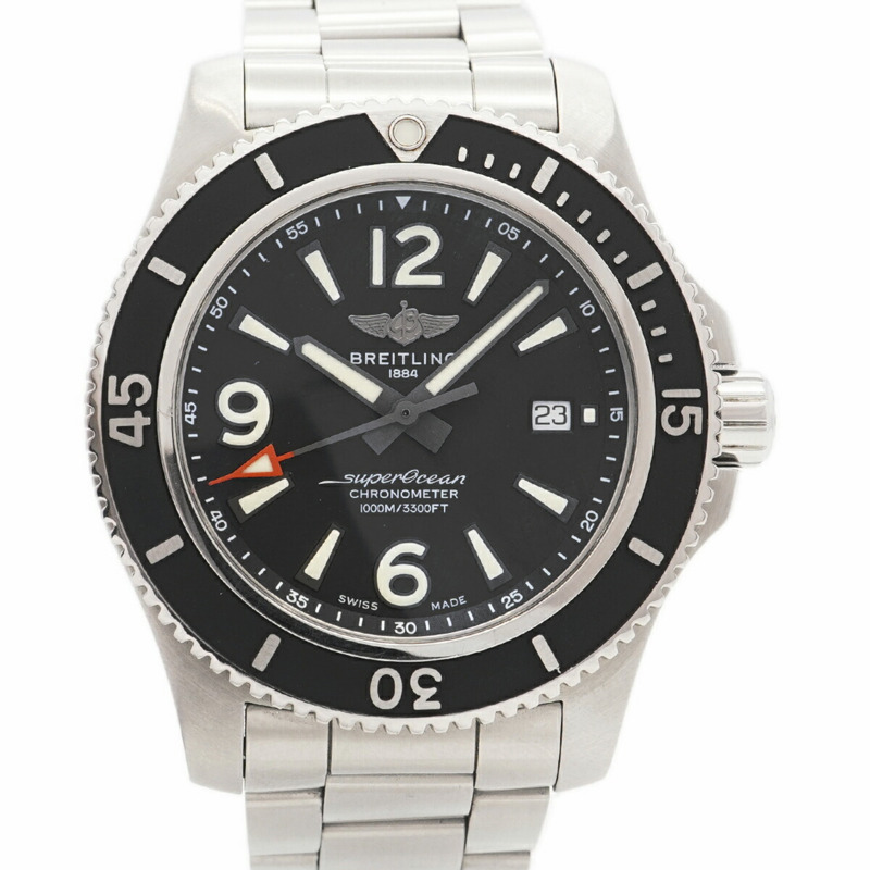 百年靈超級海洋44 A17367 黑色錶盤男士腕錶-0