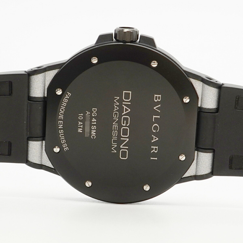 寶格麗 Diagono 鎂合金 DG41SMC 銀色錶盤男士腕錶-5