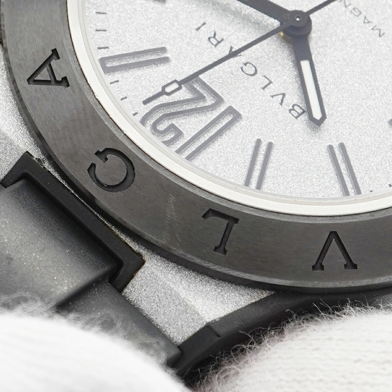 寶格麗 Diagono 鎂合金 DG41SMC 銀色錶盤男士腕錶-6