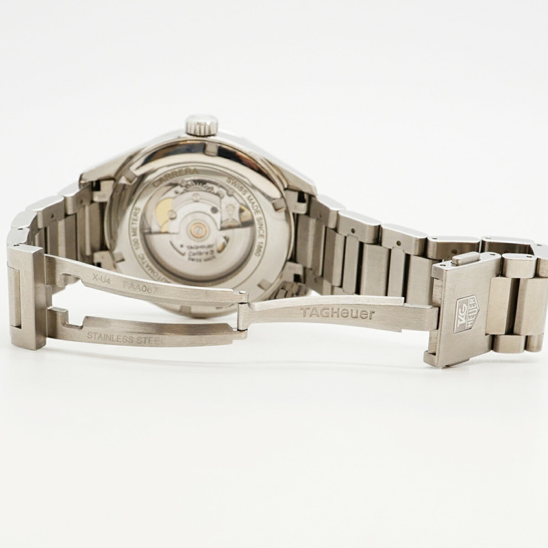 TAG Heuer 豪雅卡萊拉 WAR201B 銀色錶盤男士腕錶-4