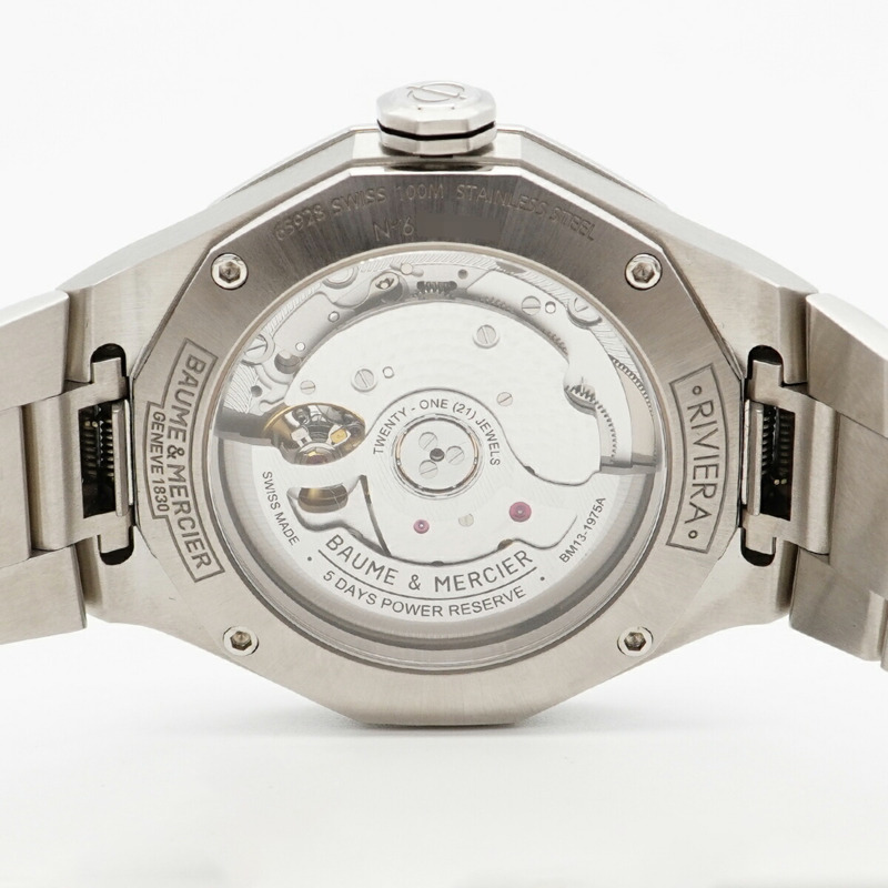 Baume & Mercier Biella Baumatic M0A10715 男士腕錶，灰色錶盤-5