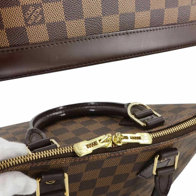路易威登 Damier Alma PM 手提包,Ebene 皮革材質 (N51131),配棕色和金色五金配件-7