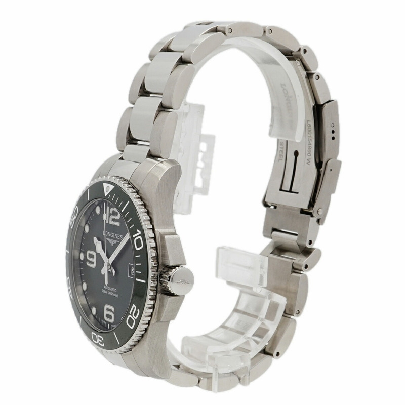 浪琴錶 HydroConquest L3.782.4 綠色錶盤男士腕錶-2