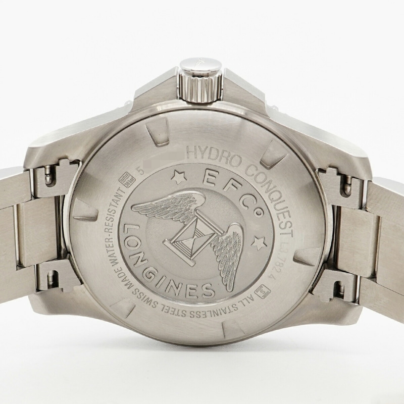 浪琴錶 HydroConquest L3.782.4 綠色錶盤男士腕錶-5