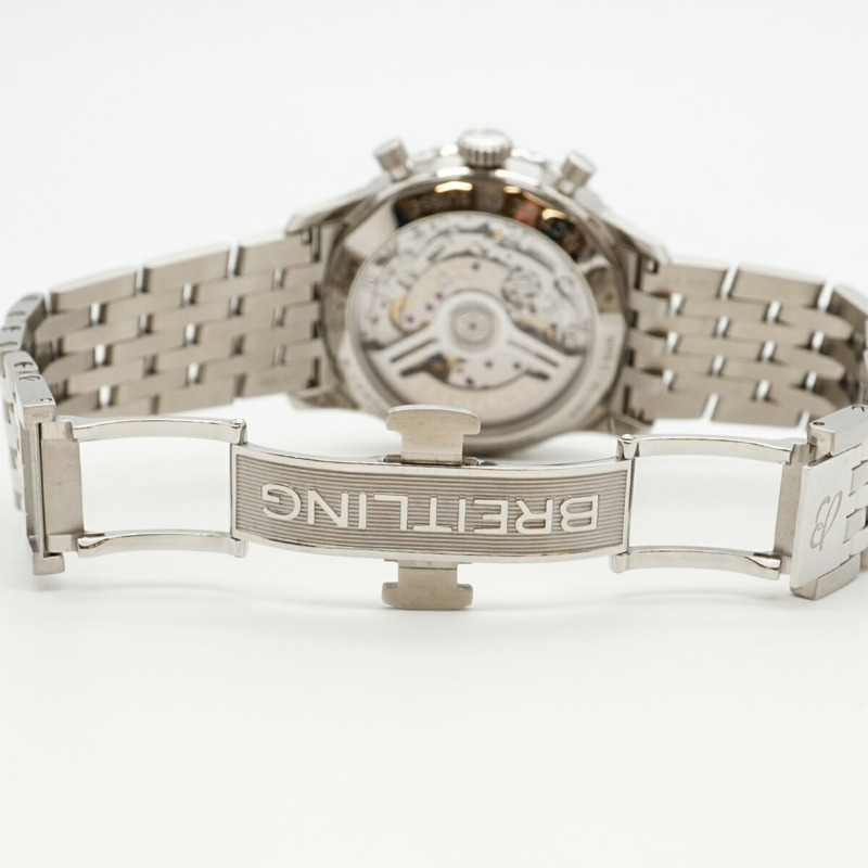 百年靈 Navitimer AB0139 銀色錶盤男士腕錶-4