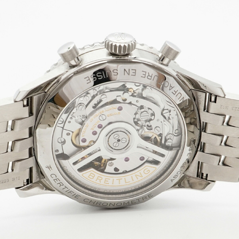 百年靈 Navitimer AB0139 銀色錶盤男士腕錶-5