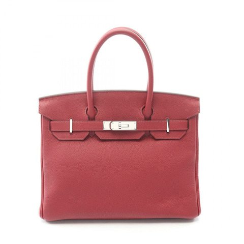HERMES Birkin 30 手提包 A Togo 皮革 Rouge grenat 二手 SHW