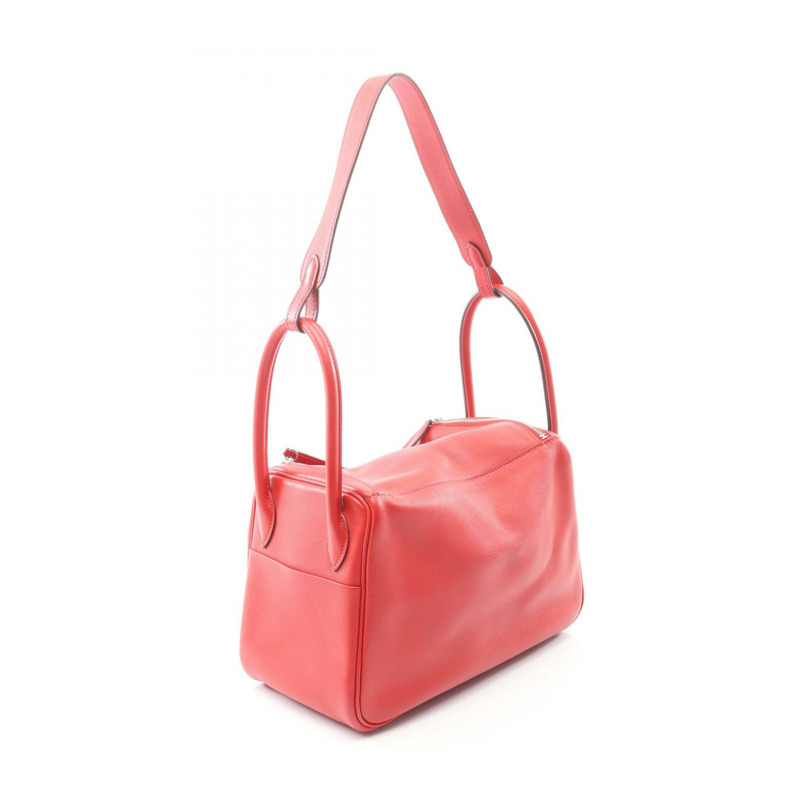 愛馬仕 Lindy 26 X Swift 皮革肩背包，Rouge tomate 色，二手，帶五金配件-1