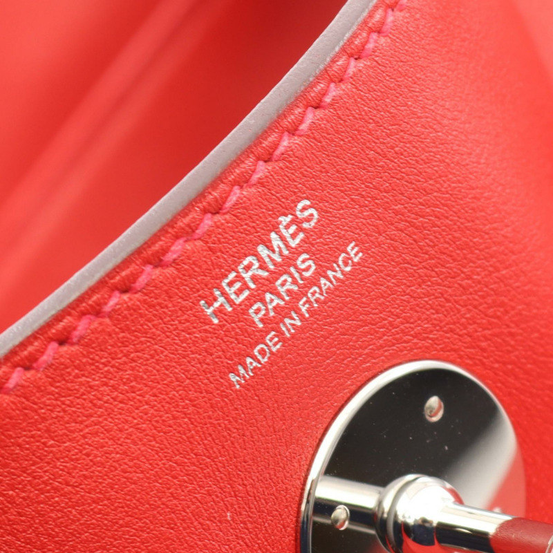 愛馬仕 Lindy 26 X Swift 皮革肩背包，Rouge tomate 色，二手，帶五金配件-3