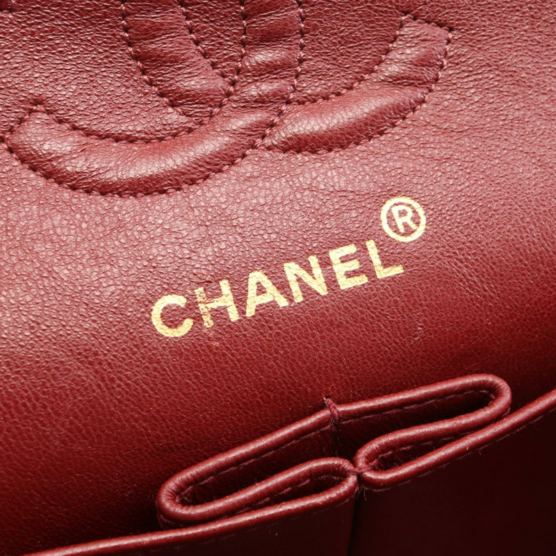 香奈兒 (CHANEL) Matelasse 雙蓋鏈條肩背包 A01113 羊皮黑色金色五金二手-3