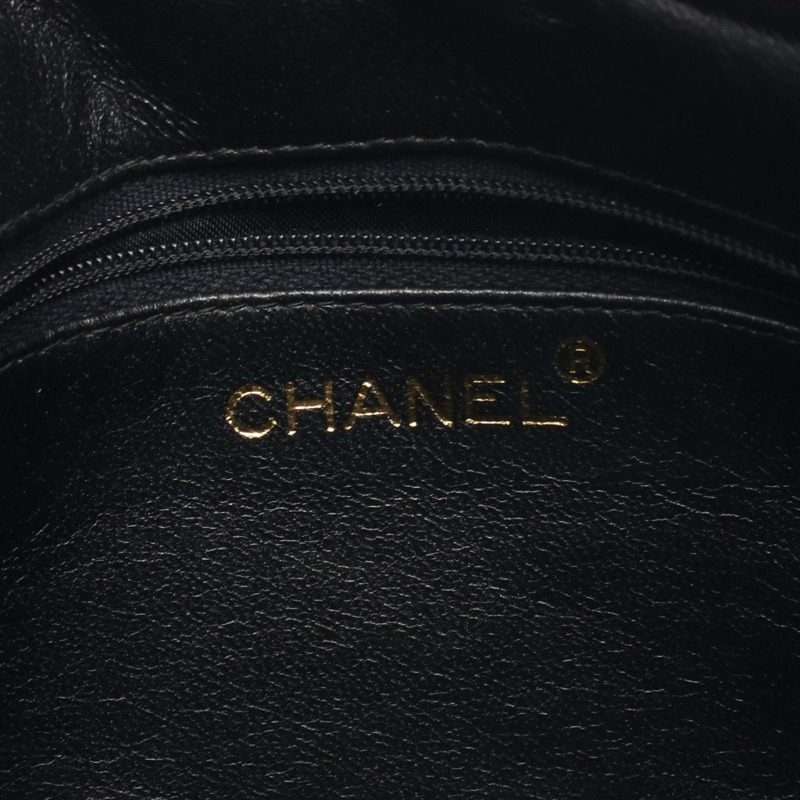 香奈兒 (CHANEL) Matelasse 斜背鏈條單肩包，羊皮材質，黑色，金色五金，二手，女士 CC-3