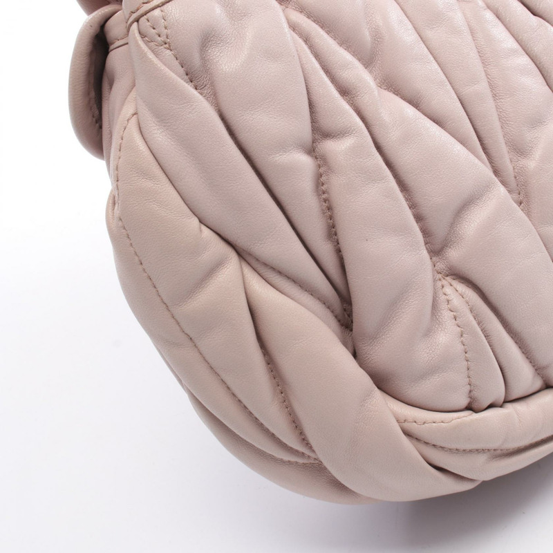 Miu Miu Materasse 2Way 肩背手提包，粉紅皮革，二手女款-7