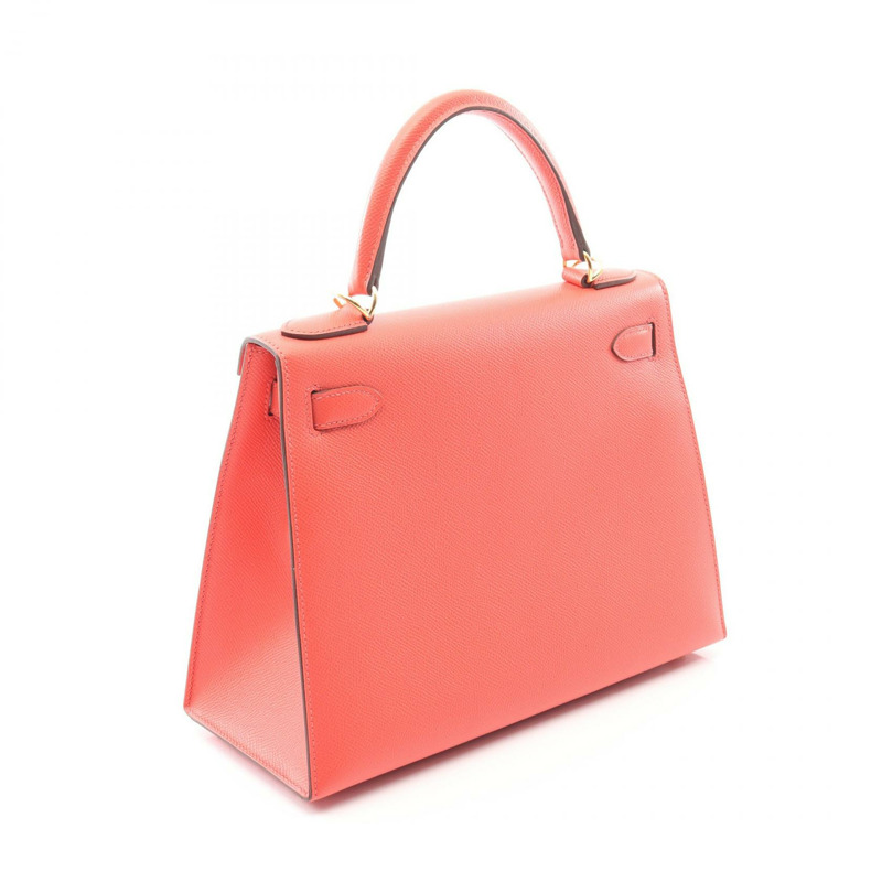 愛馬仕 Kelly 28 單肩手提包，外側縫線 Epsom Rose jaipur，二手，金色五金-1