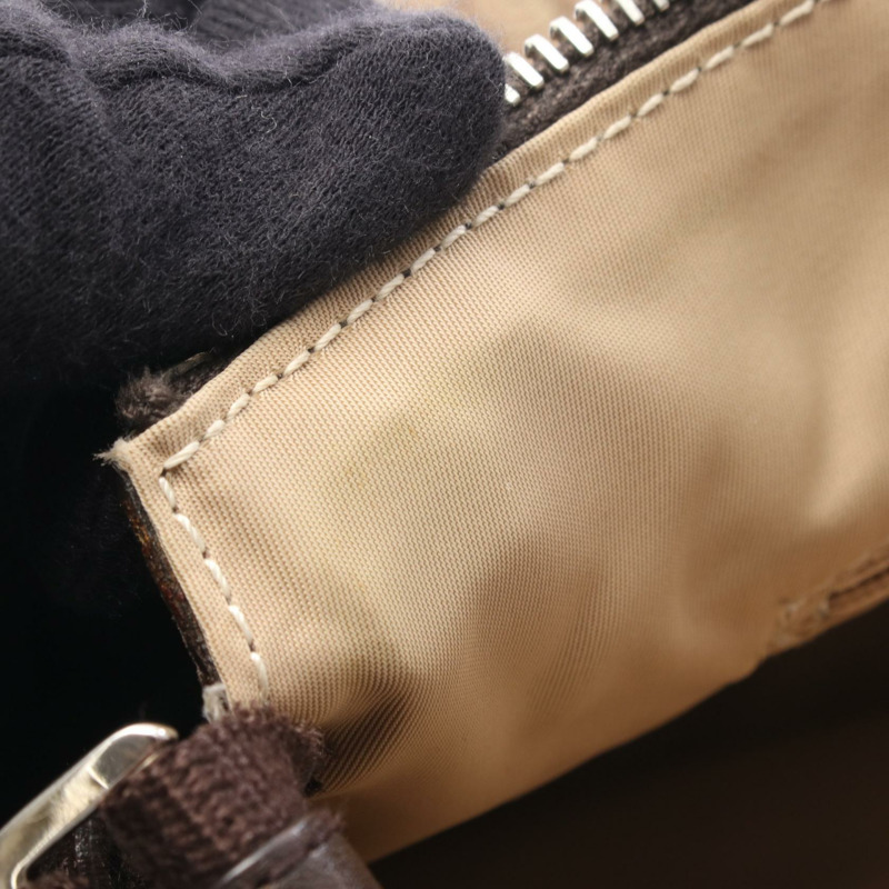 Christian Dior 街頭時尚 Trotter 斜背肩背包帆布米色二手 CD-4