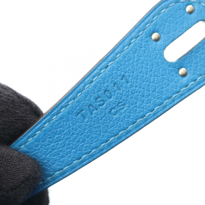 愛馬仕 Lindy 30 單肩包 T 073432CK Evercolor 藍色 Hydra 二手女士 SHW-4