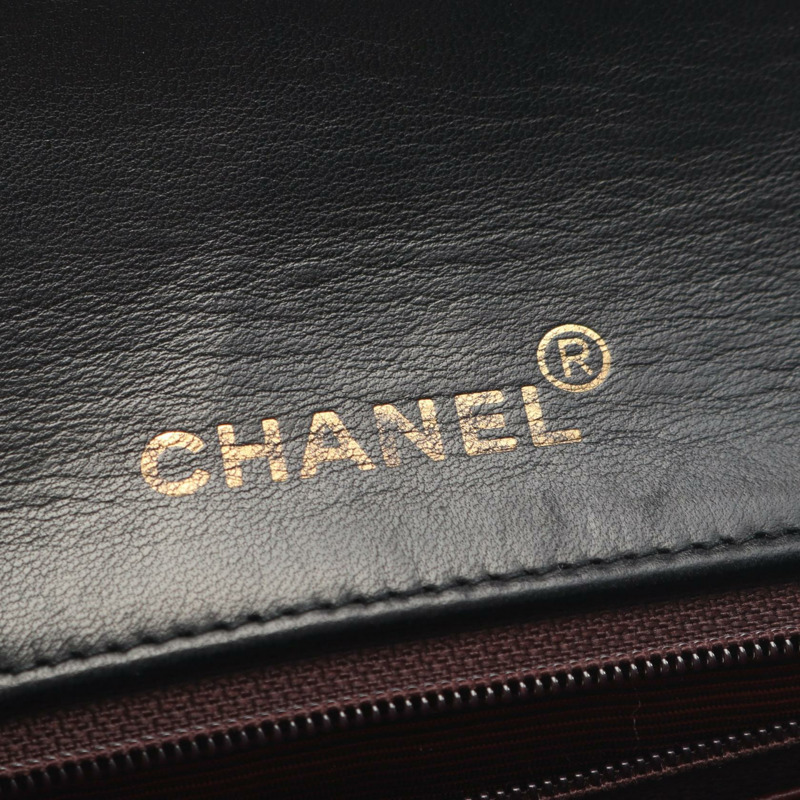 香奈兒 (CHANEL) 迷你絎縫 20 斜背鏈條包 A01163 羊皮 黑色 金色五金-3