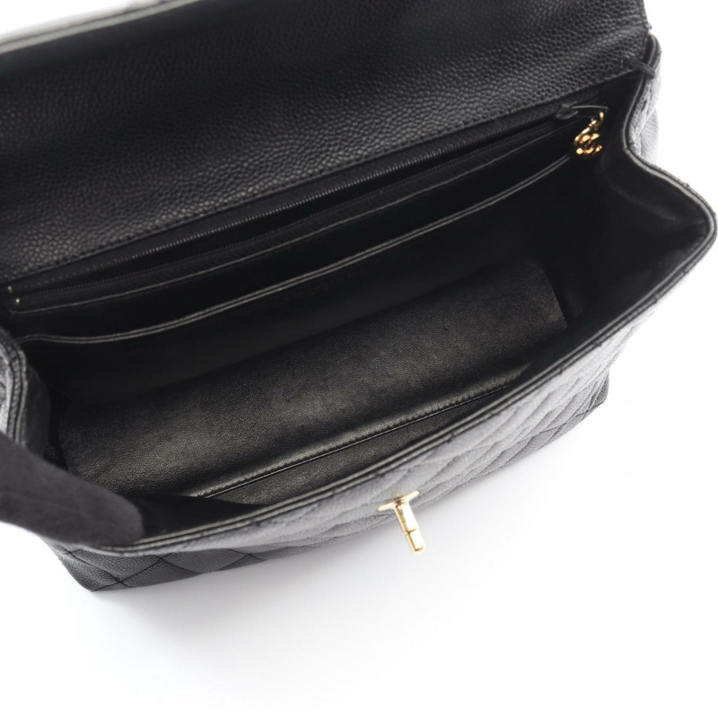 香奈兒 Matelasse 手提包 A12397 小牛皮 黑色 二手 金五金-2