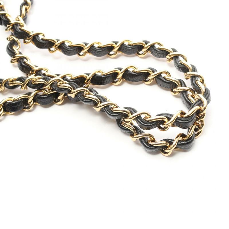 香奈兒 (CHANEL) Matelasse W 翻蓋鏈條單背包 A01113 小牛皮 BK 二手 GHW-9