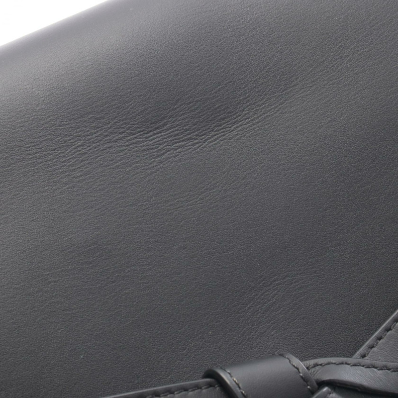 LOEWE Gate 小號單肩斜背包,皮革帆布材質,黑色,二手女款-8