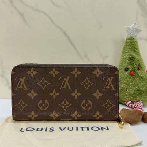 LV 老花拉鍊長夾