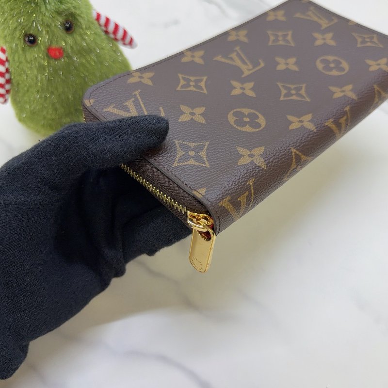 LV 老花拉鍊長夾-8