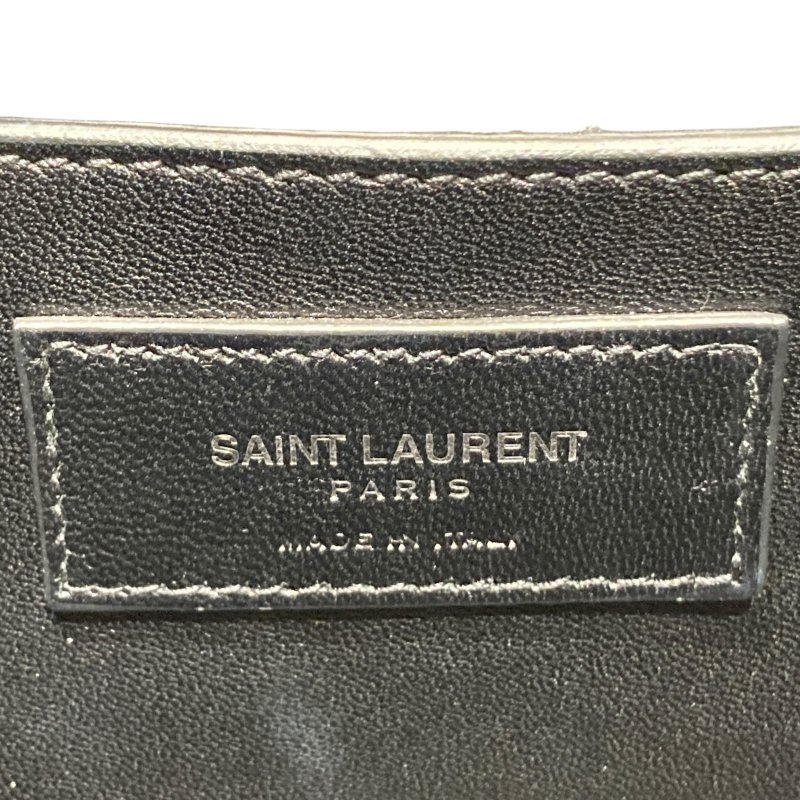 SAINT LAURENT 聖羅蘭 KATE 354119 黑色 鱷魚皮壓紋 鏈條 單肩包-20