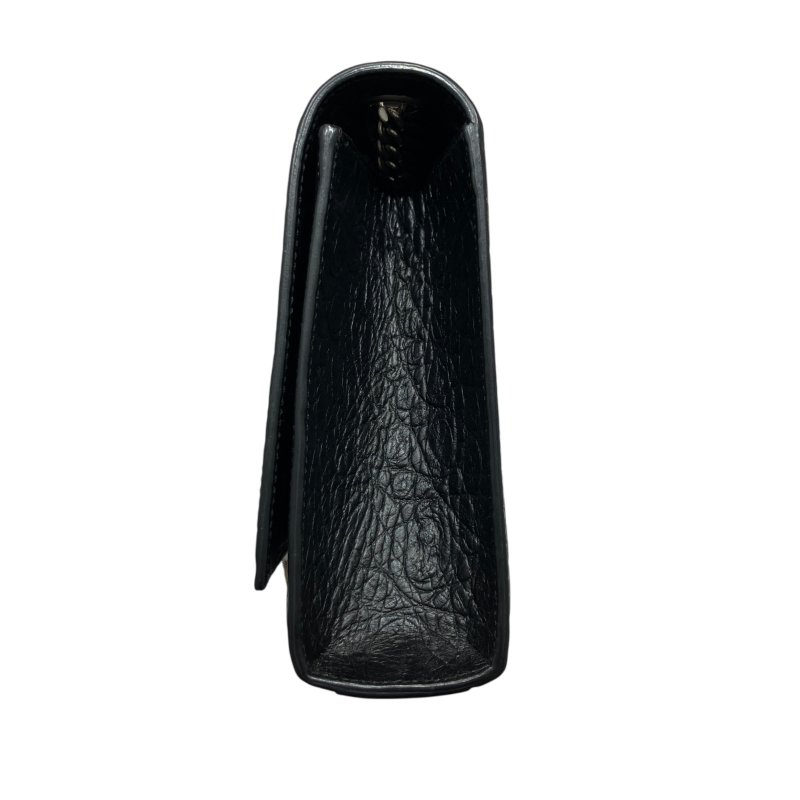 SAINT LAURENT 聖羅蘭 KATE 354119 黑色 鱷魚皮壓紋 鏈條 單肩包-5