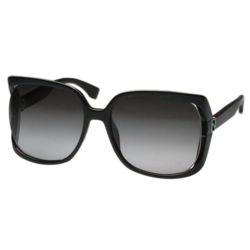 FENDI 時尚太陽眼鏡 (方框黑色)-1
