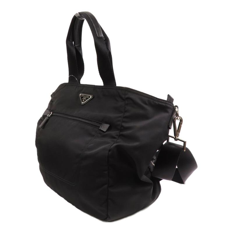 PRADA 尼龍2Way Shoulder Bag銀扣手挽肩背兩用袋-2