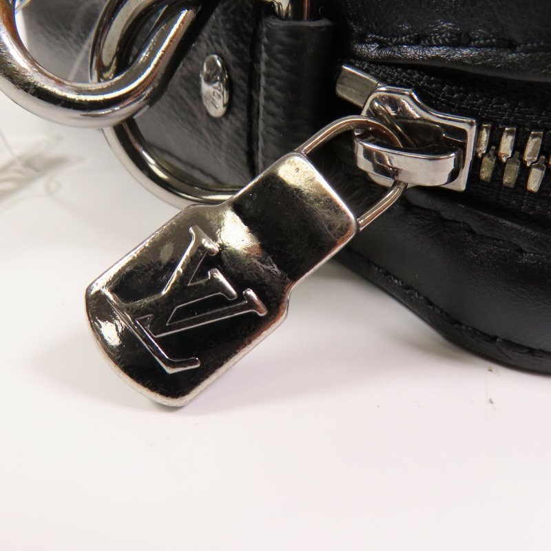 LOUIS VUITTON Monogram Eclipse Reverse Trio Messenger銀扣肩背袋灰色-11